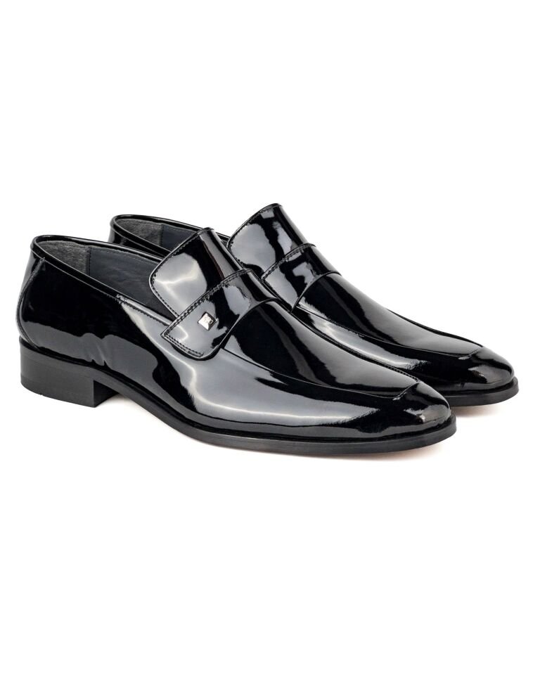 Legato Siyah Rugan Hakiki Deri Klasik Erkek Ayakkabı