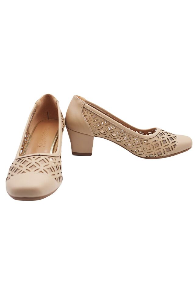 GoldStep  Lazerli Topuklu Anne Ayakkabı