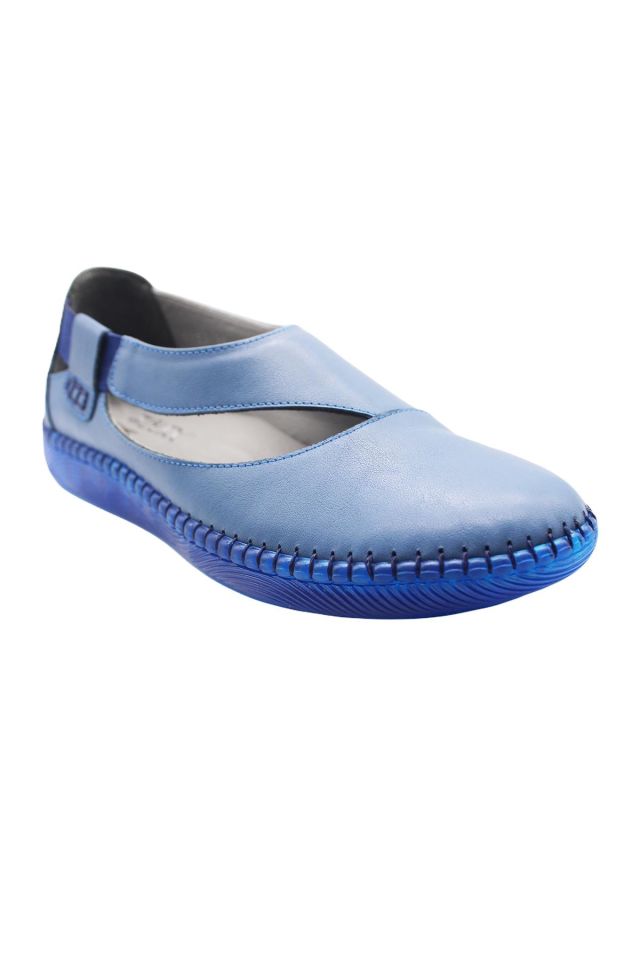Burç Silikon Taban Comfort Yazlık Deri Bayan Ayakkabı