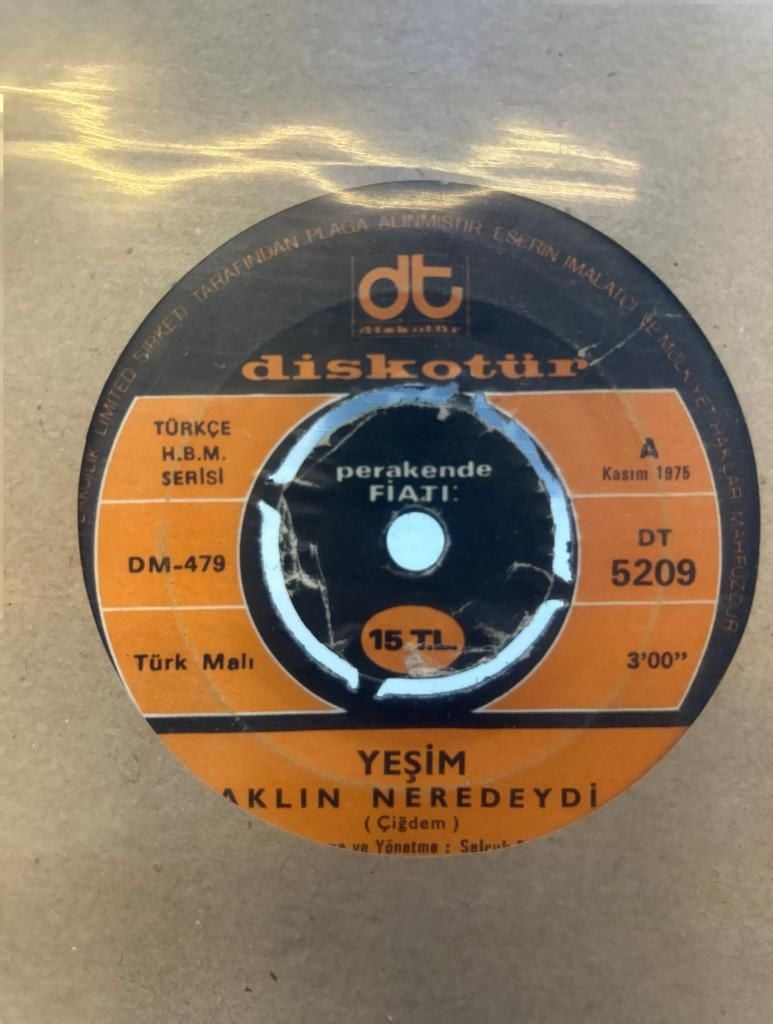 Yeşim – Aklın Neredeydi / Ne Var Ne Yok 1975 BASKI 45LİK