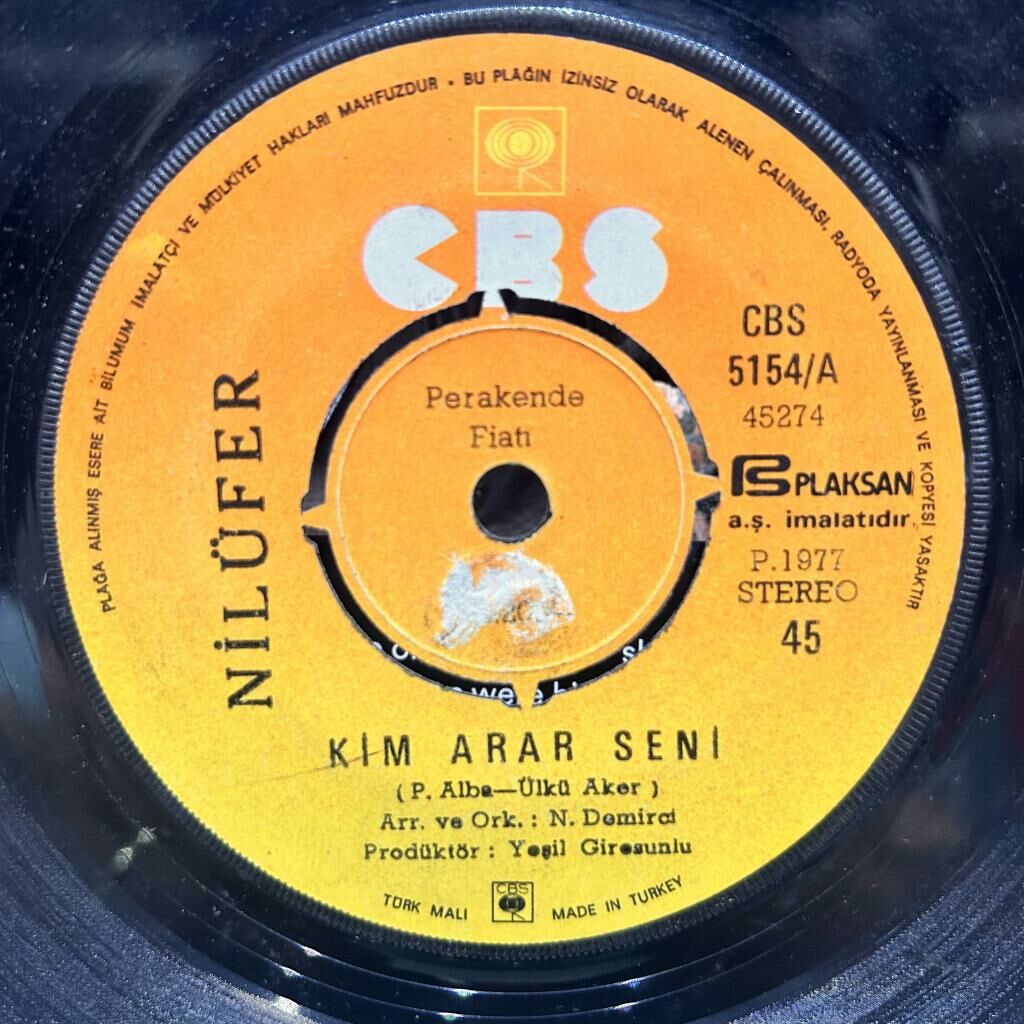 Nilüfer – Kim Arar Seni / Başka Sözüm Yok 45LİK