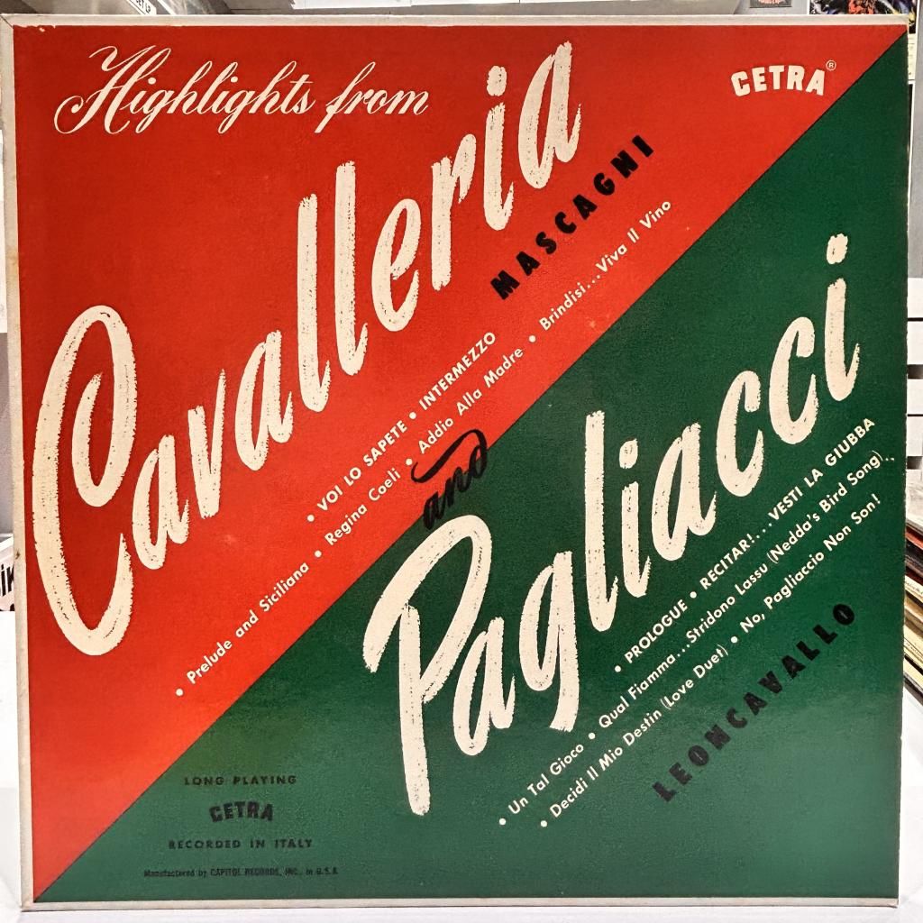 Mascagni / Leoncavallo – Cavalleria Rusticana / Pagliacci 1960LAR BASKI LP