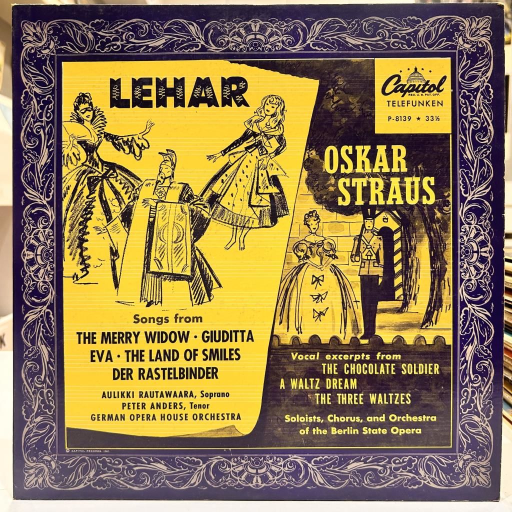 Franz Lehár, Oscar Straus – Lehar: Songs From His Operettas / Straus: Excerpts 1960LAR BASKI LP