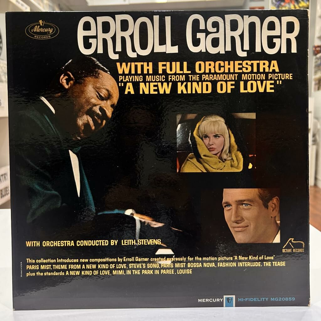 Erroll Garner With Full Orchestra Conducted By Leith Stevens ‎– Playing Music From The Paramount Motion Picture ''A New Kind Of Love'' 1963 PROMO BASKI LP