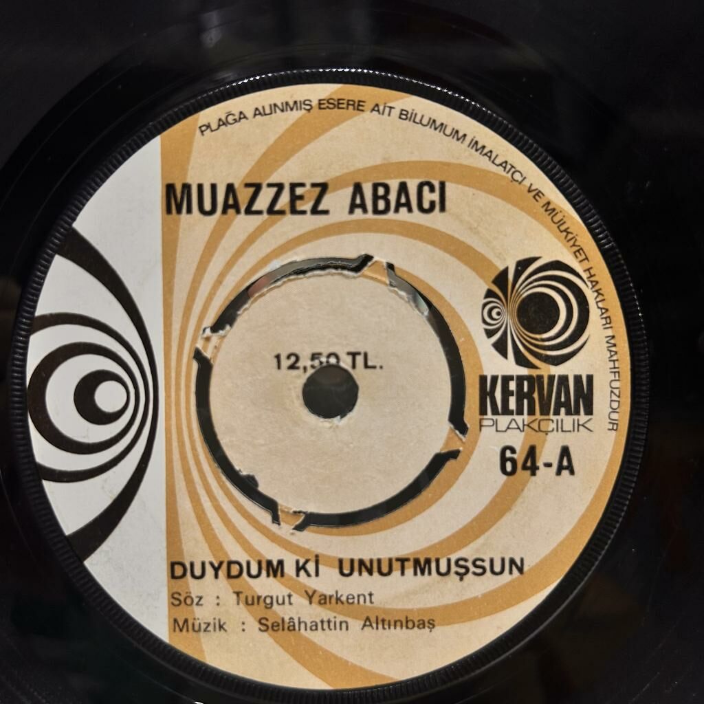 Muazzez Abacı – Duydum Ki Unutmuşsun / Silemezler Gönlümden 1974 BASKI 45LİK