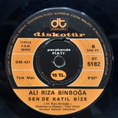 Ali Rıza Binboğa ‎– Yarın / Sen De Katıl Bize 1975 BASKI 45LİK