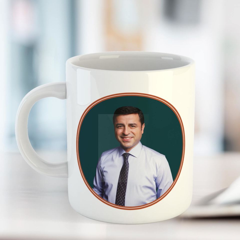 Selahattin Demirtaş Resimli Porselen Kupa Bardak - Demirtaş Kupası