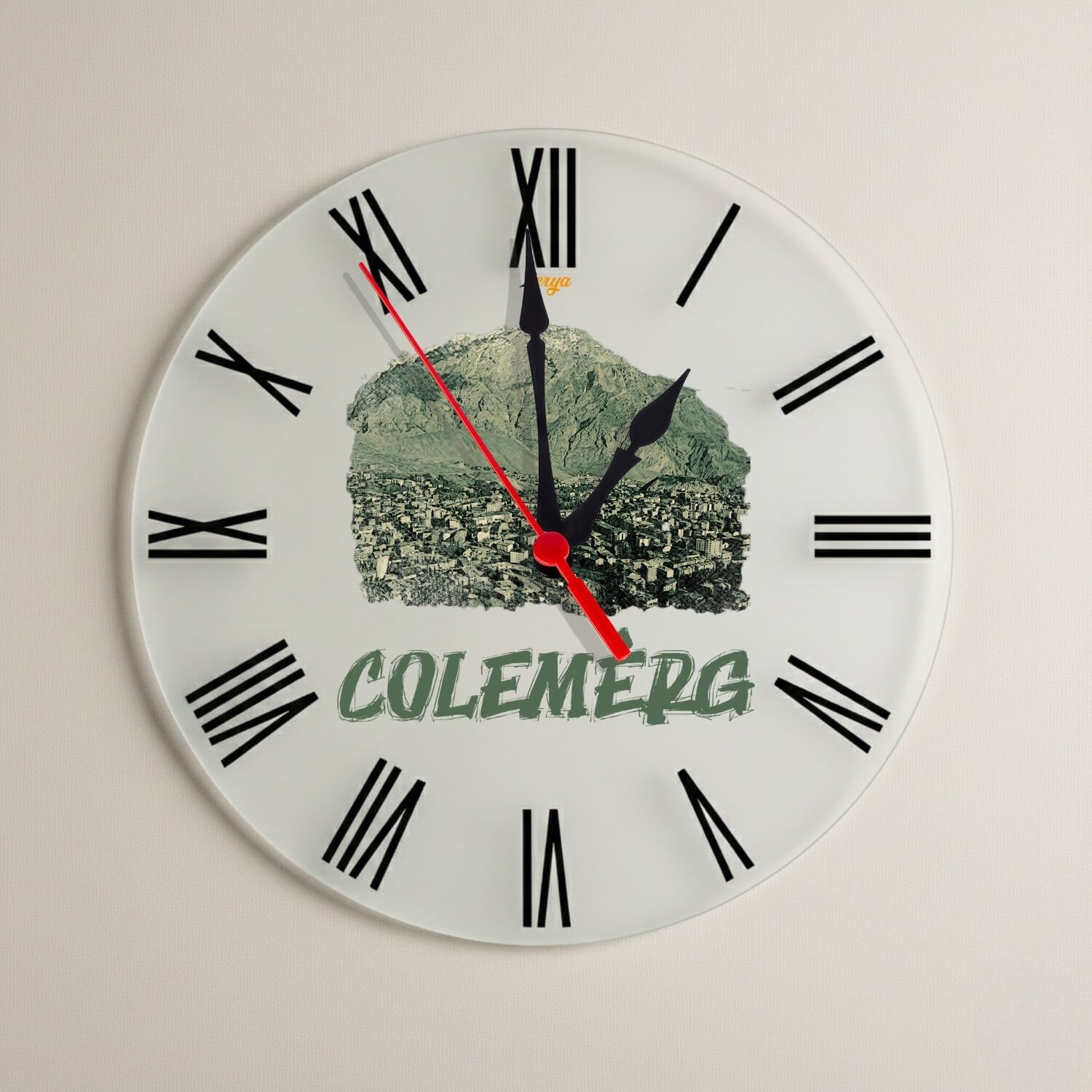 Colemêrg Hakkari Şehri Tasarımlı Roma Rakamlı Duvar Saati