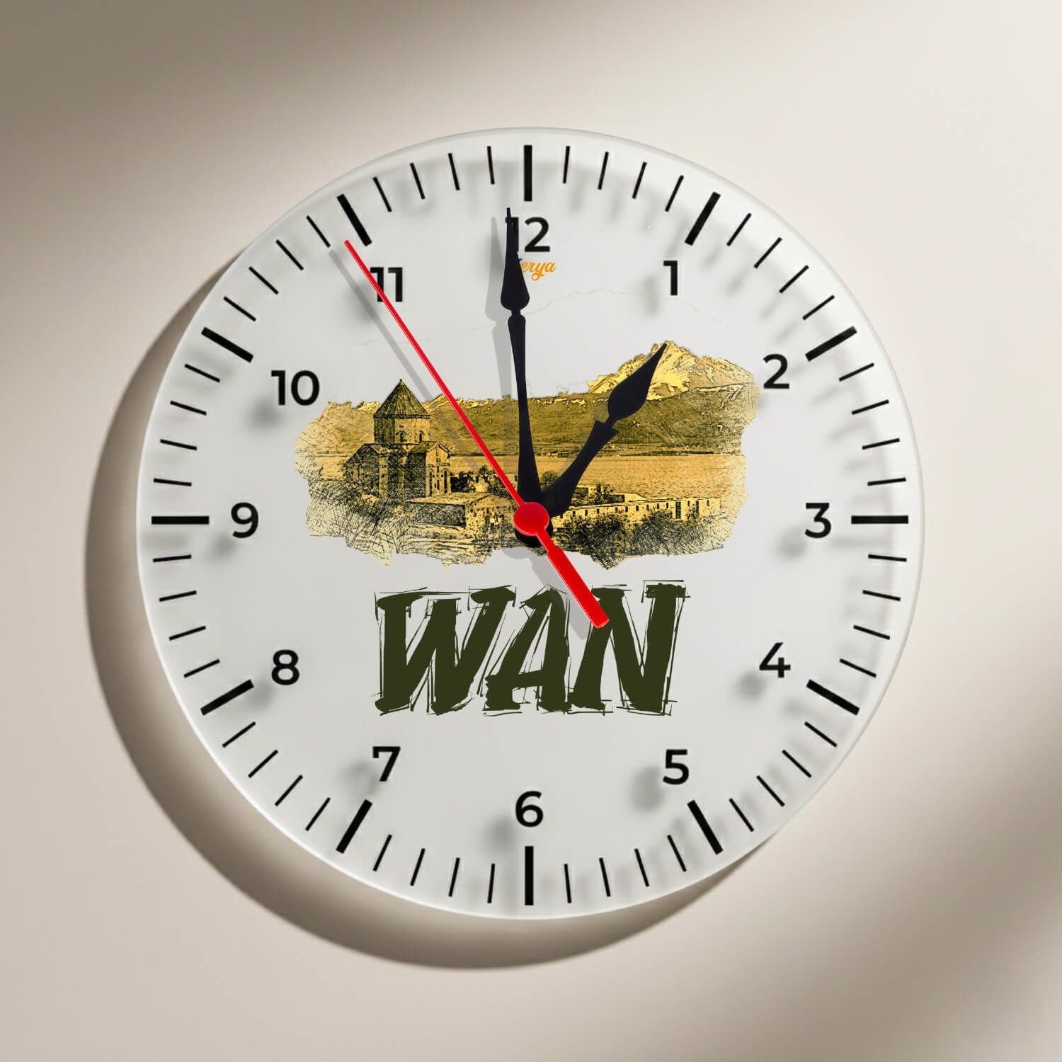 Wan Van Şehri Akdamar Adası Tasarımlı Duvar Saati