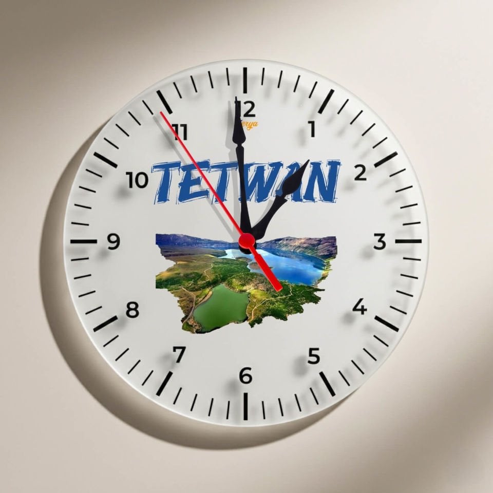 Tetwan Tatvan Şehri Nemrut Dağı Tasarımlı Duvar Saati