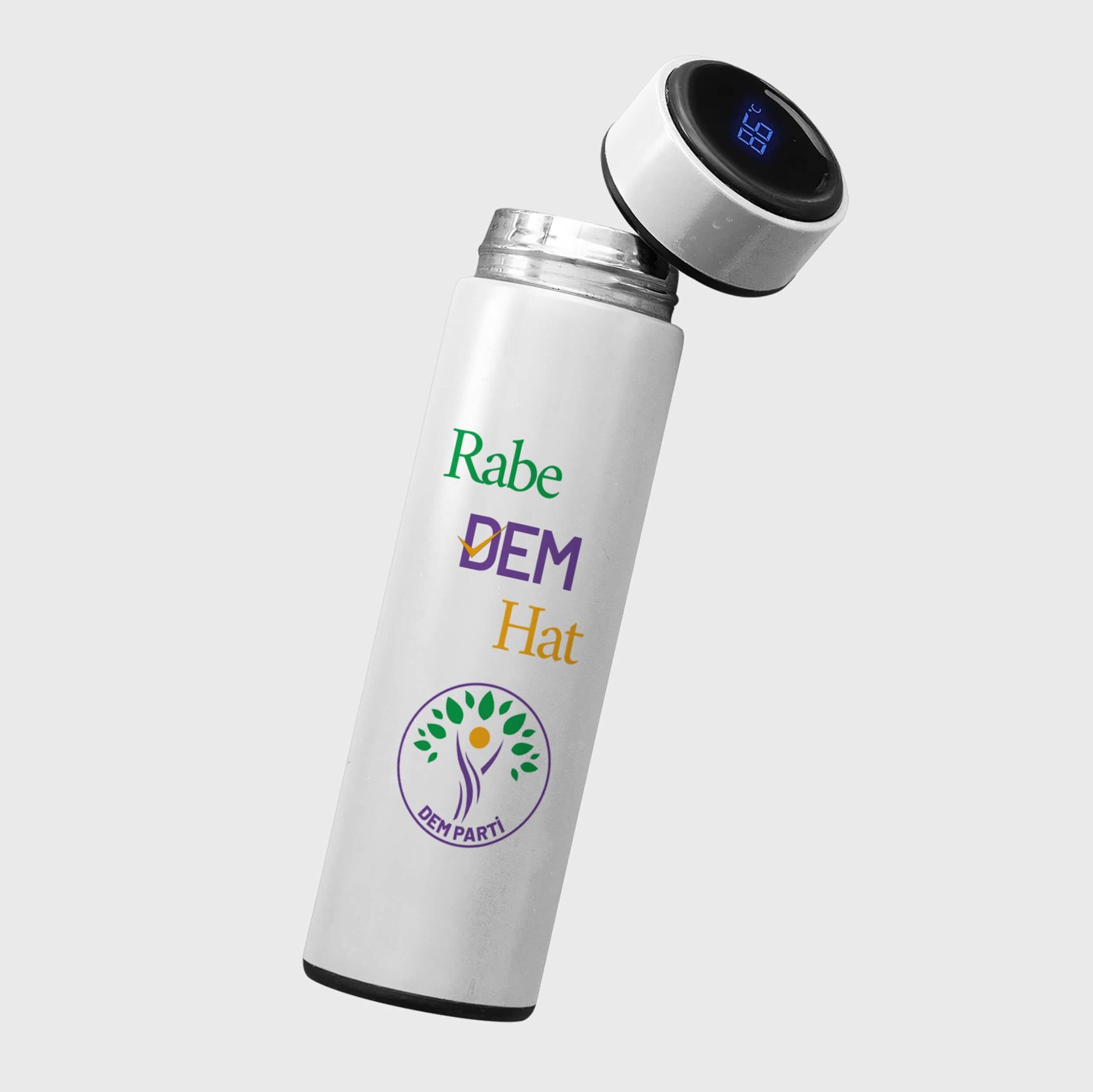Rabe Dem Hat Tasarımlı Termos ve Matara - Dem Parti Tasarımlı Termos Matara