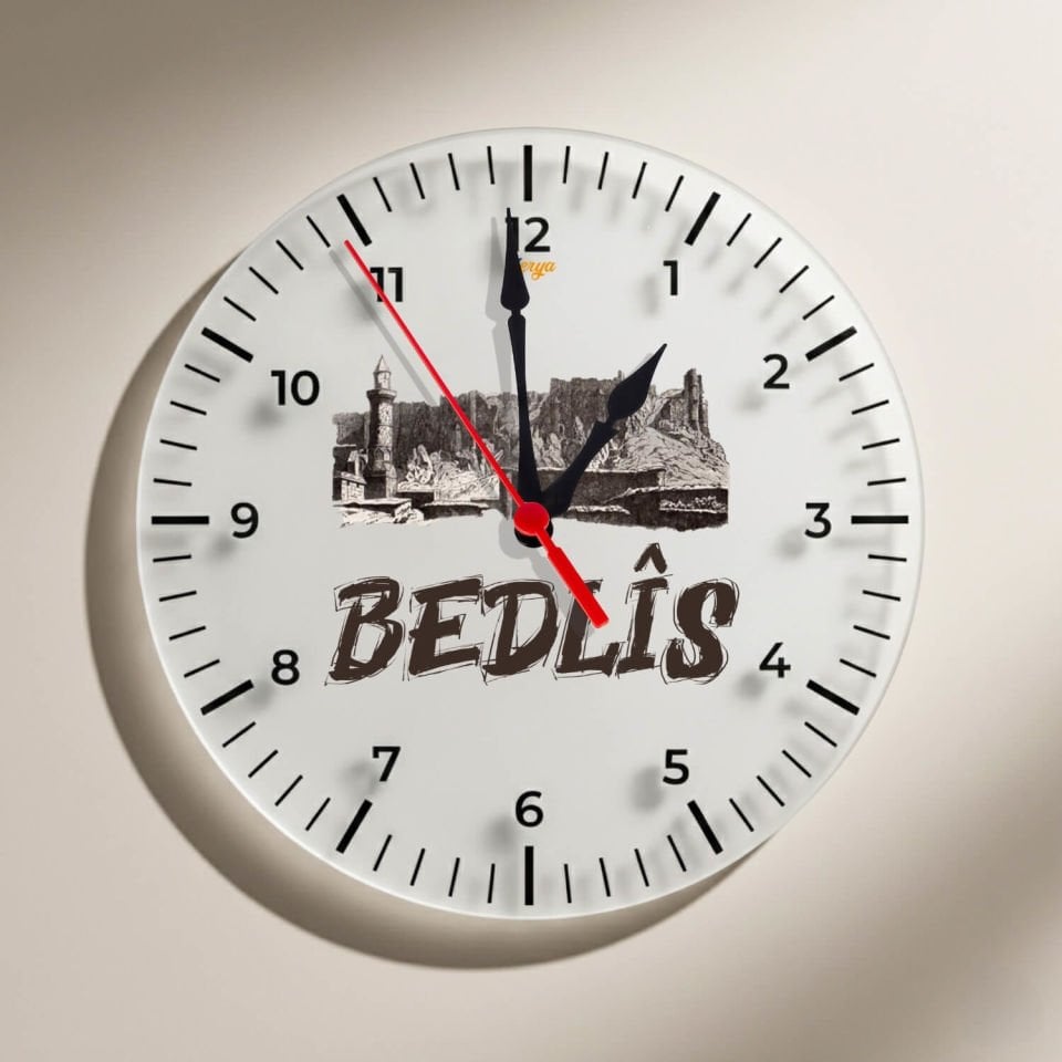 Bedlis Bitlis Şehri Tasarımlı Duvar Saati