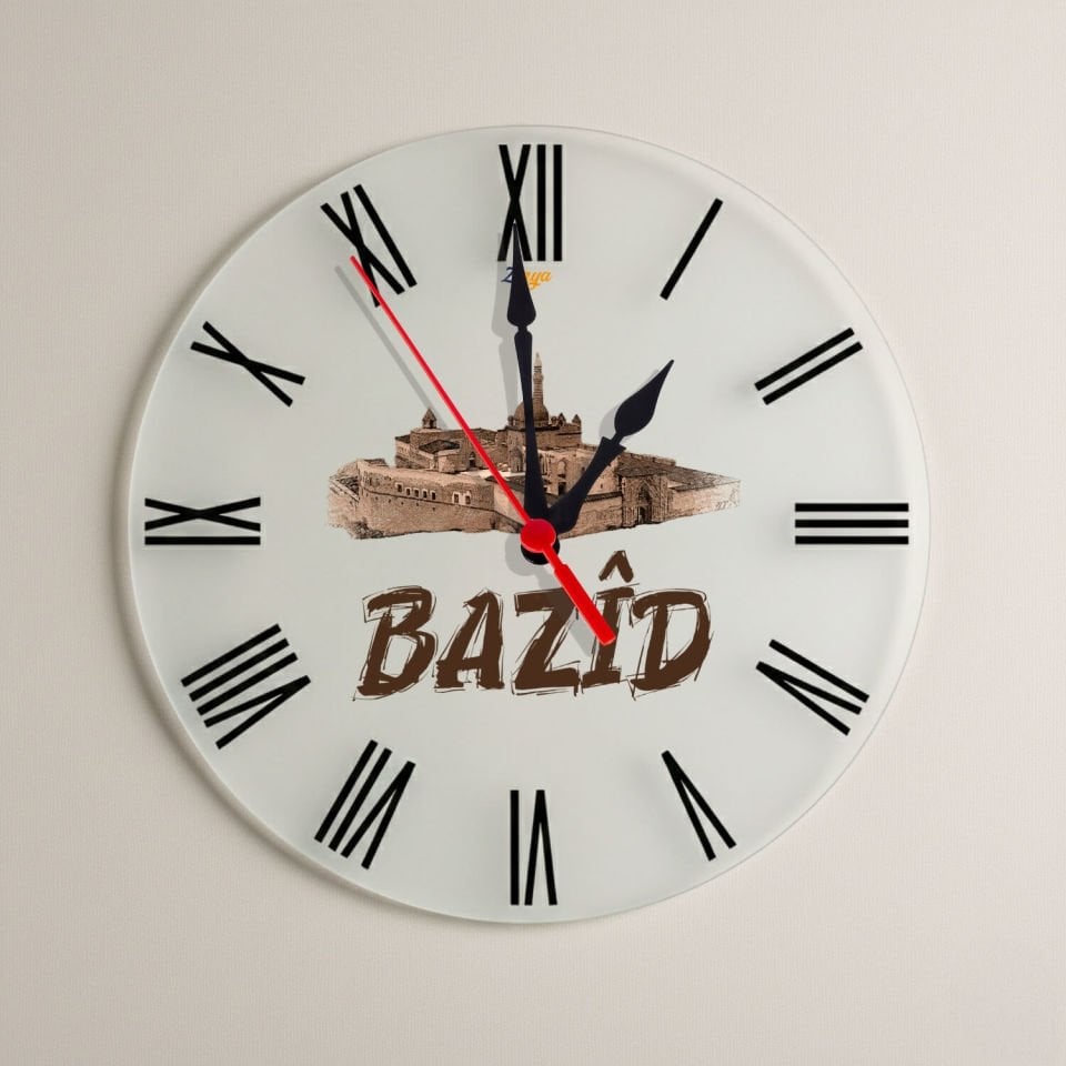 Bazid Doğubeyazıt Şehri İshak Paşa Sarayı Tasarımlı Roma Rakamlı Duvar Saati