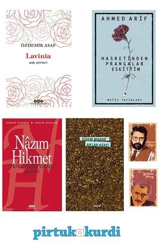 Lavinia Aşk Şiirleri - Hasretinden Prangalar Eskittim - Nazım Hikmet - Ah'lar Ağacı Defterli Özel Şiir Seti