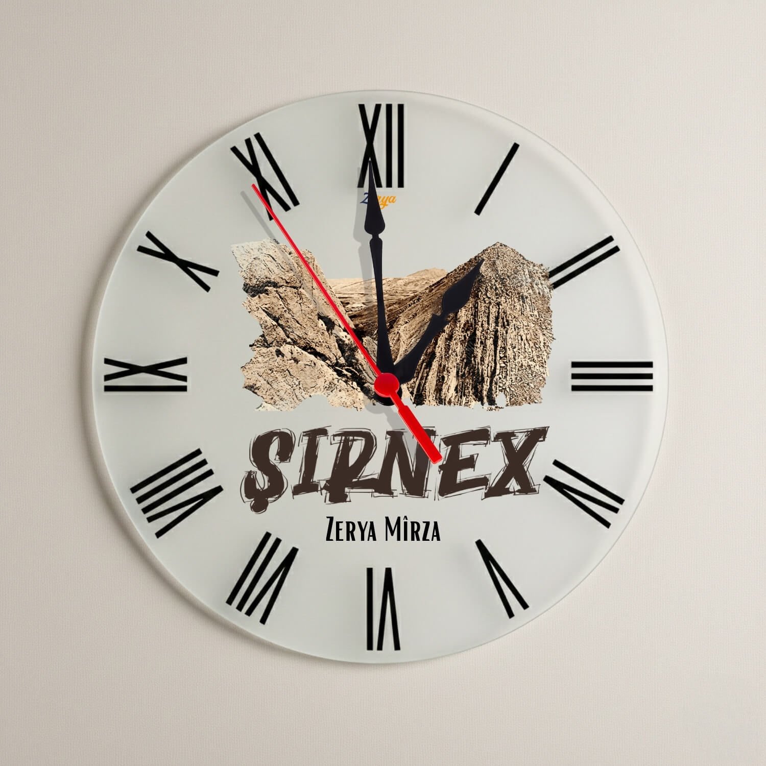 İsme Özel Şirnex Şırnak Şehri Tasarımlı Roma Rakamlı Duvar Saati