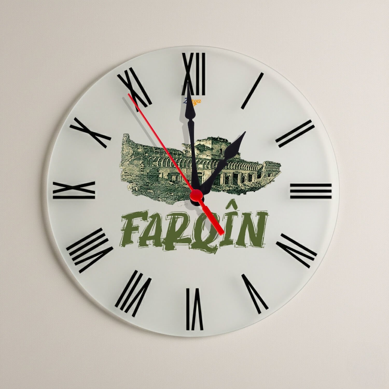 Farqîn Silvan Şehri Tasarımlı Roma Rakamlı Duvar Saati