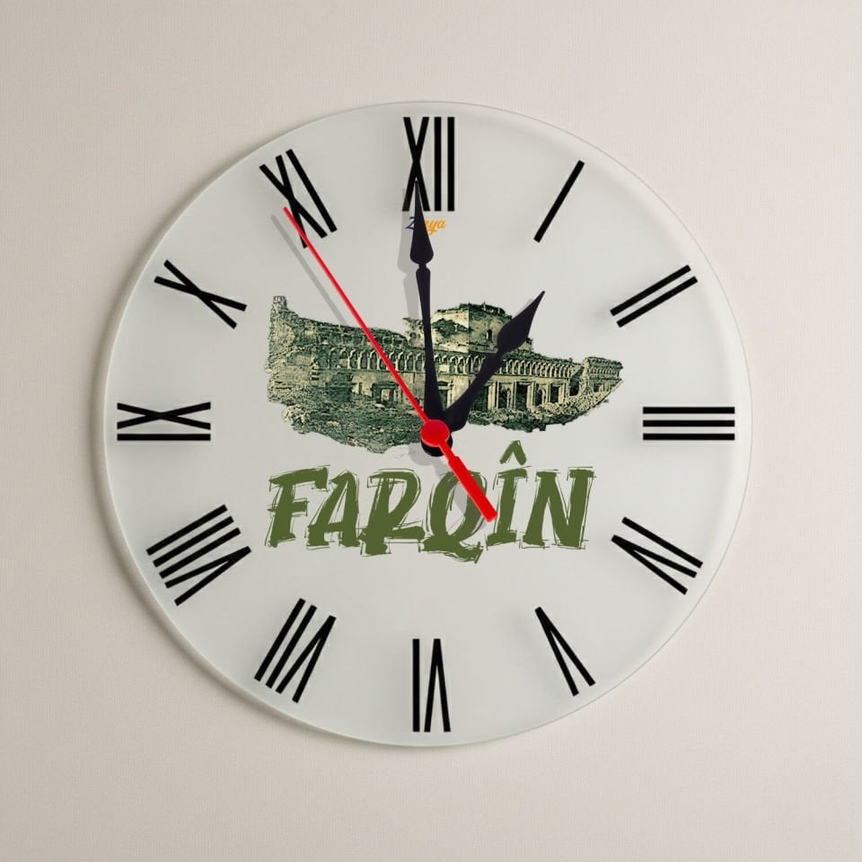 Farqîn Silvan Şehri Tasarımlı Roma Rakamlı Duvar Saati