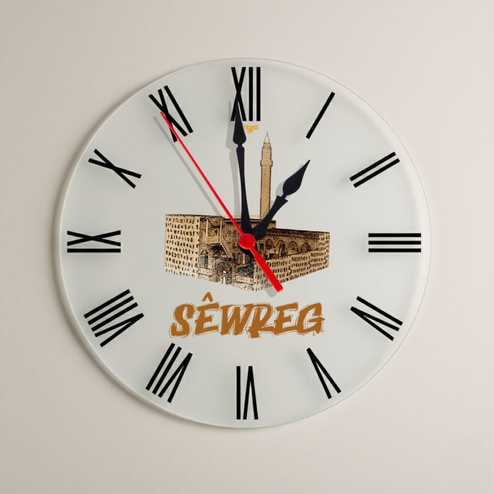 Sêwreg Siverek Tasarımlı Roma Rakamlı Duvar Saati