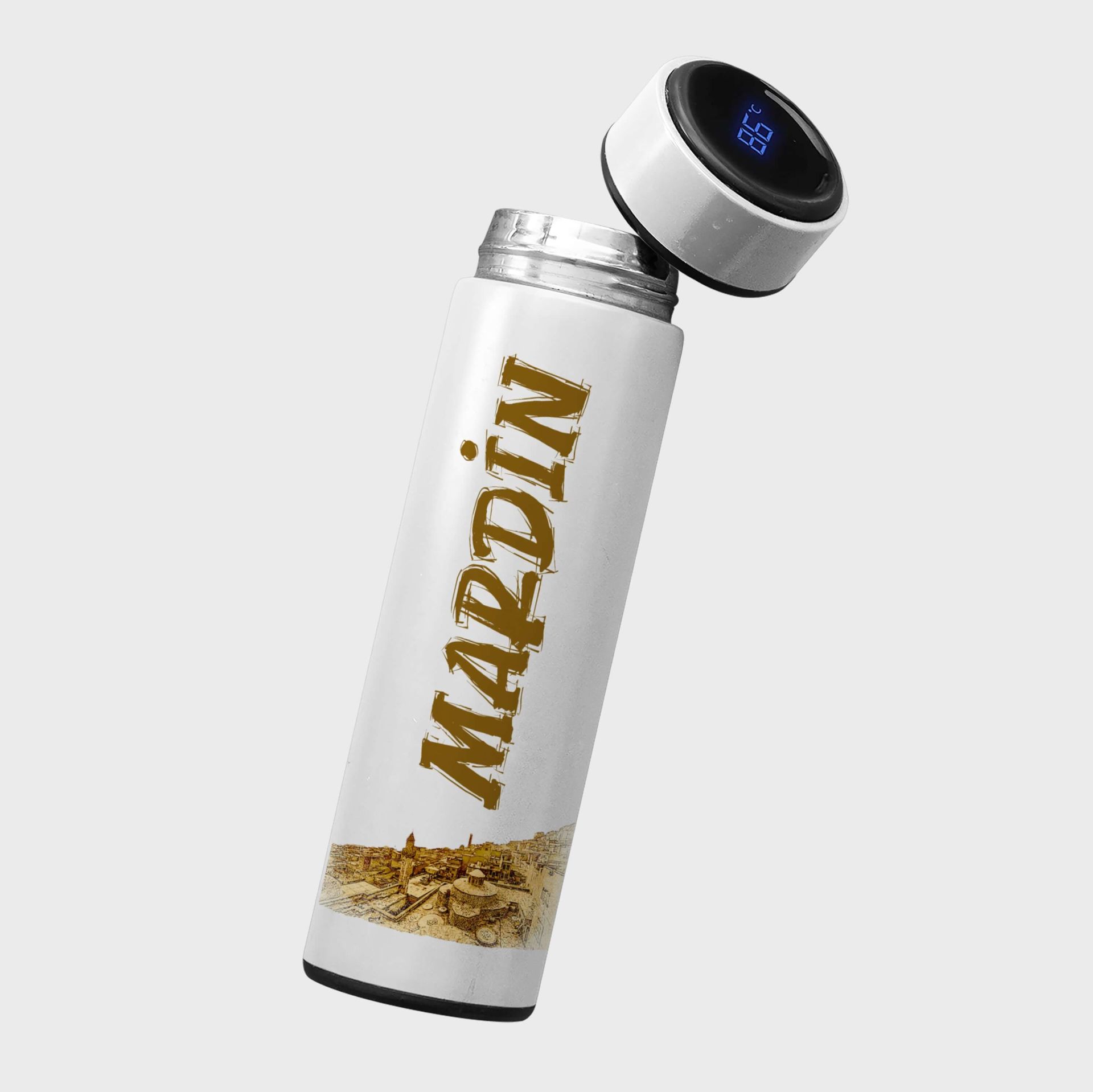 Mardin Resimli Termos - Eski Mardin Tasarımlı Termos