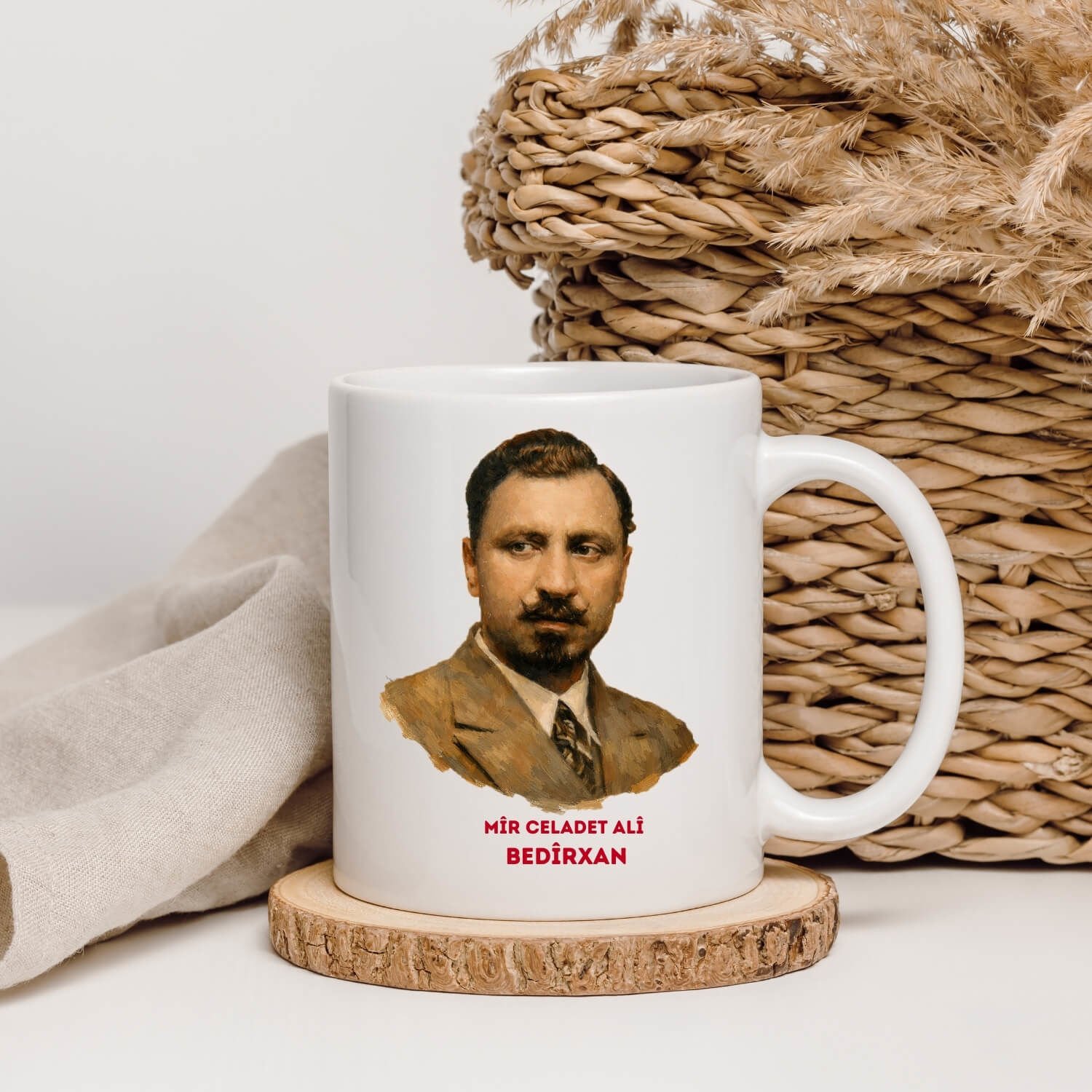 Kupaya Celadet Bedirxan - Celadet Ali Bedirhan Resimli Klasik Kupa Bardak