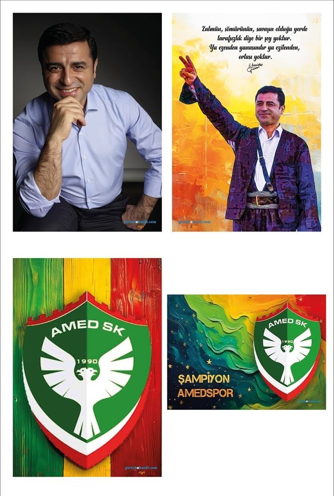 Selahattin Demirtaş ve Amedspor Posterleri Seti (4 POSTER)