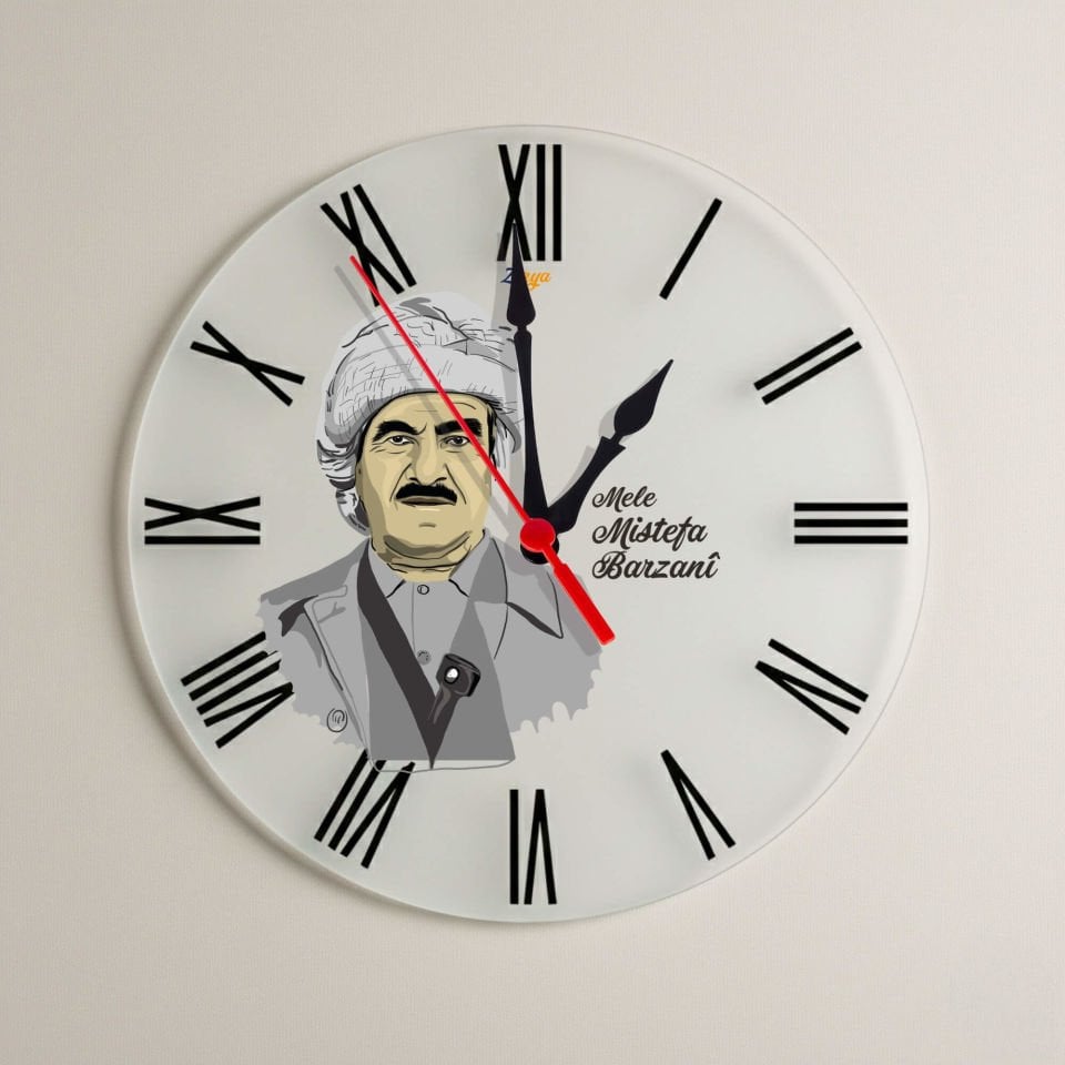Mele Mistefa Barzani Tasarımlı Roma Rakamlı Duvar Saati