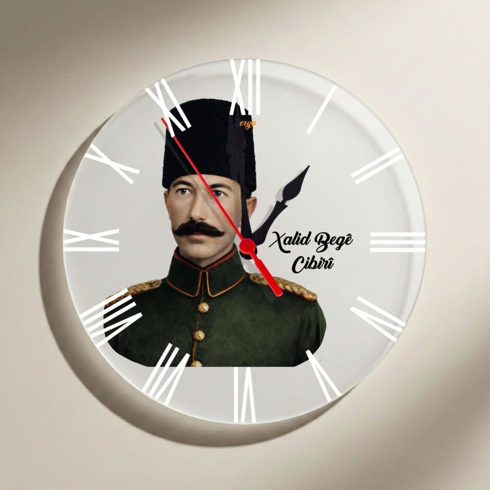 Xalid Begê Cibirî Cibranlı Halid Bey Tasarımlı Roma Rakamlı Duvar Saati