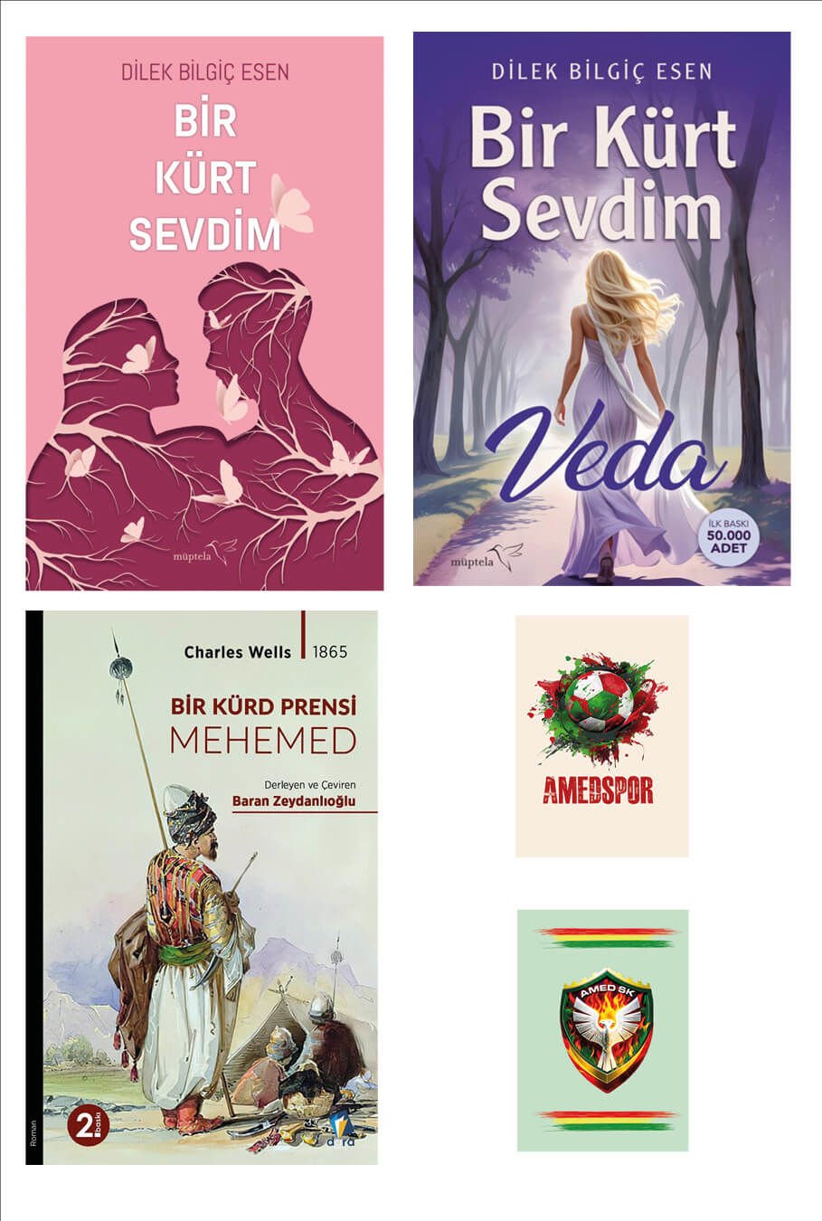 Bir Kürt Sevdim Seti - Bir Kürd Prensi Mehemed Romanı - Amedspor Defterli Özel Seti