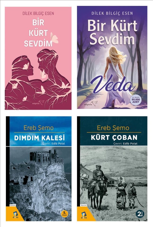 Bir Kürt Sevdim Seti - Kürt Çoban - Dımdım Kalesi Romanları Seti (4 ROMAN)