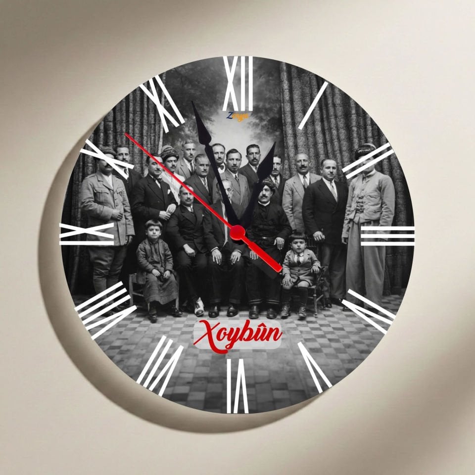 Xoybûn Hoybun Tasarımlı Roma Rakamlı Duvar Saati