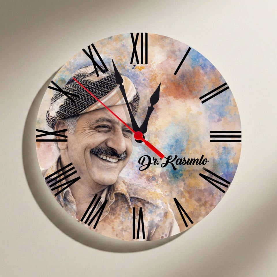 Dr Qasimlo Tasarımlı Roma Rakamlı Duvar Saati