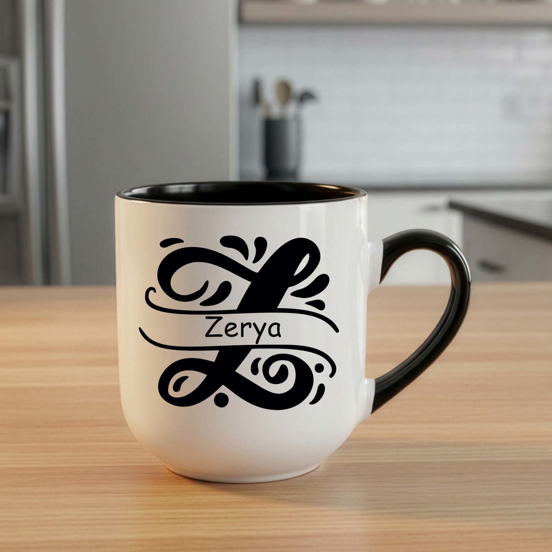 İsme Özel Harfli Elite Siyah Kupa Bardak - İsme Özel Harfli Elite Kupası