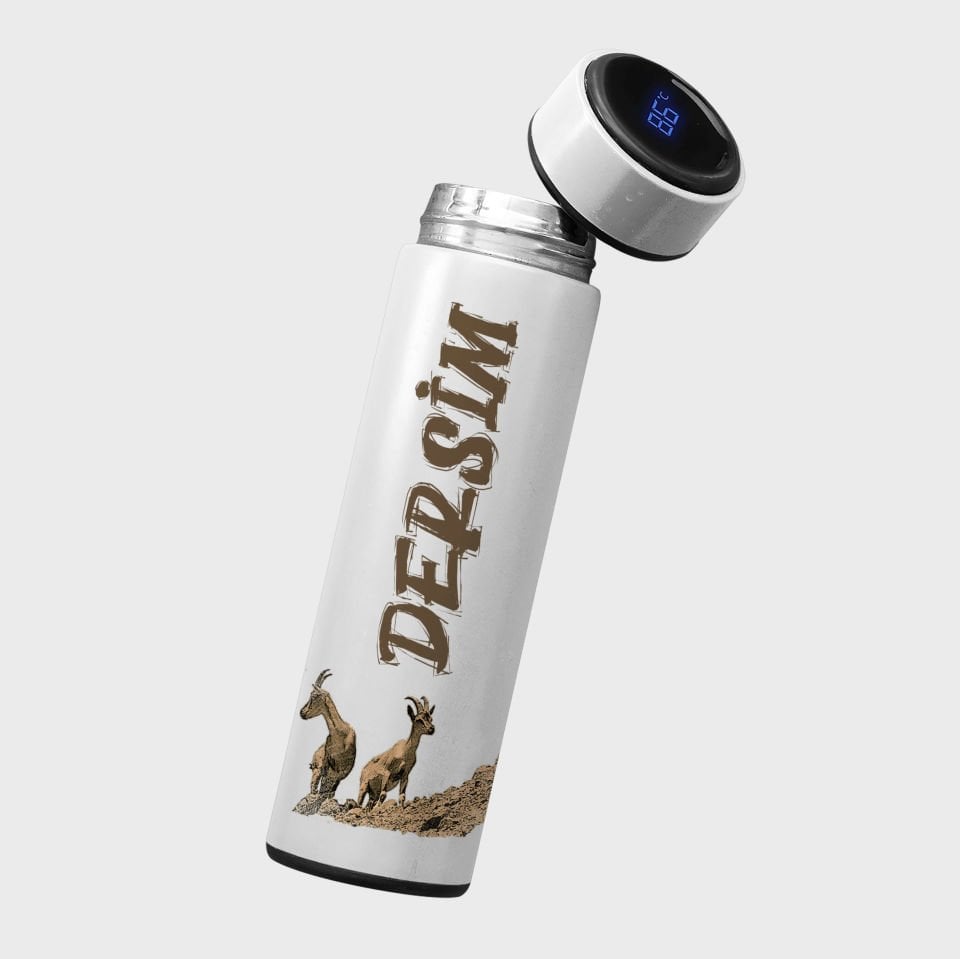 Dersim Yazılı Termos- Dersim Şehri Dağ Keçili Termosu