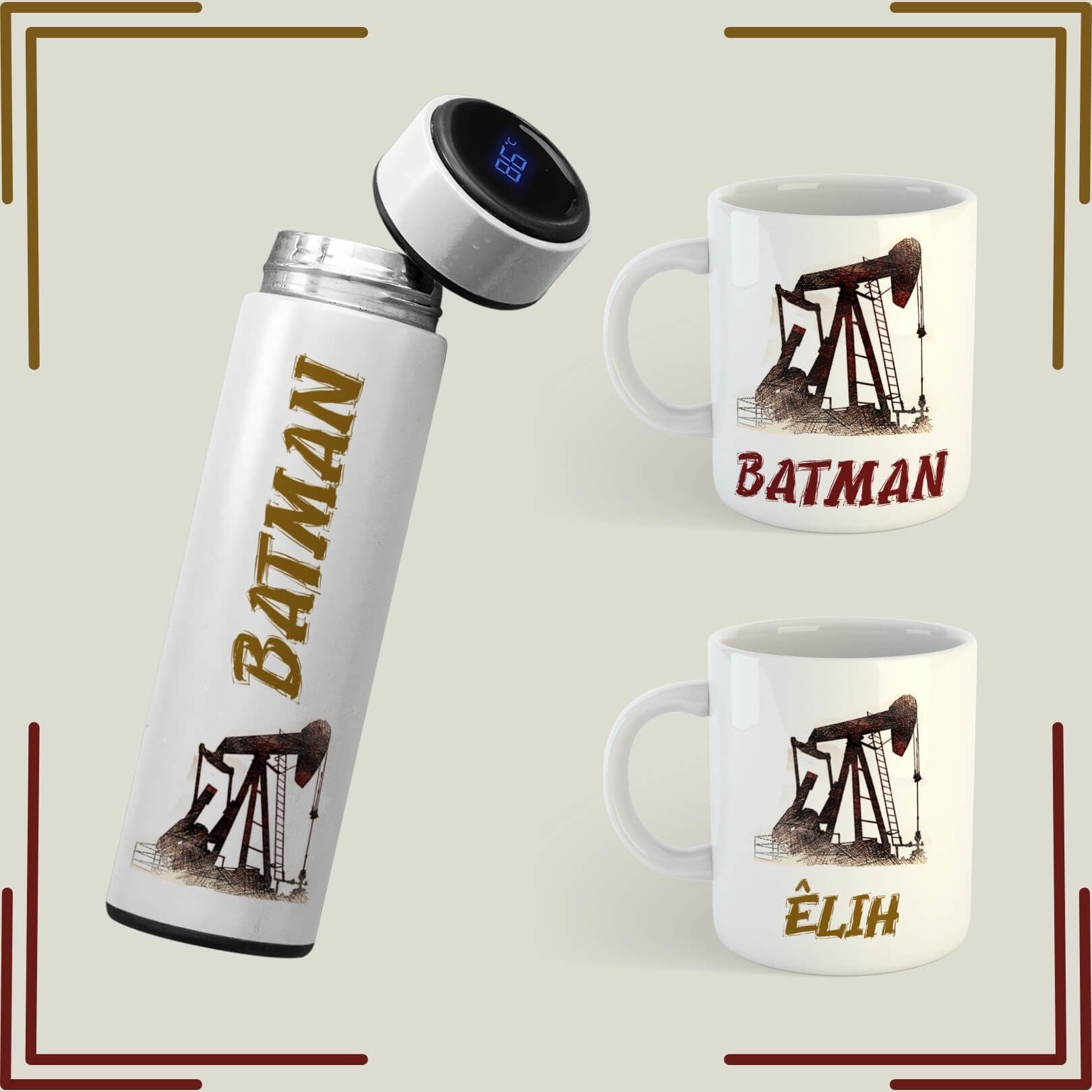 Batman Temalı Kupa ve Termos - Batman Şehri Kupa Bardak ve Termosu