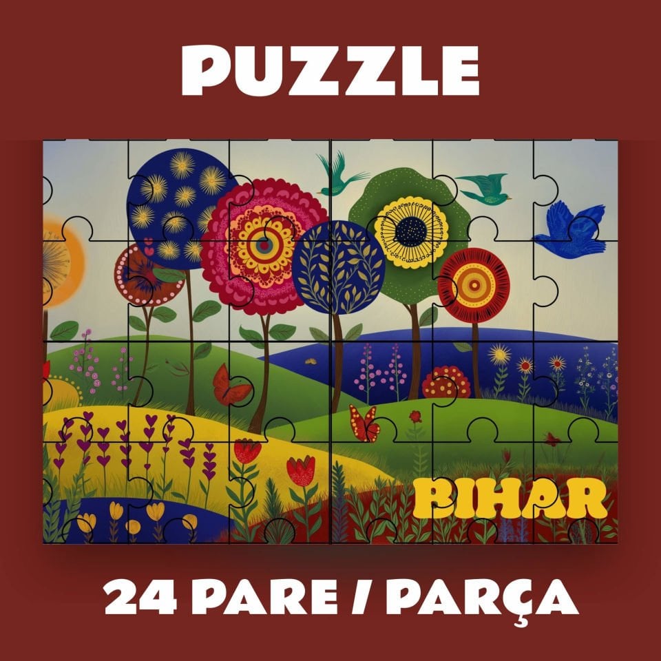 Pazil Bi Kurdî Bihar İlkbahar - Kürtçe Puzzle Yapboz (24 Pare/Parça - A5)