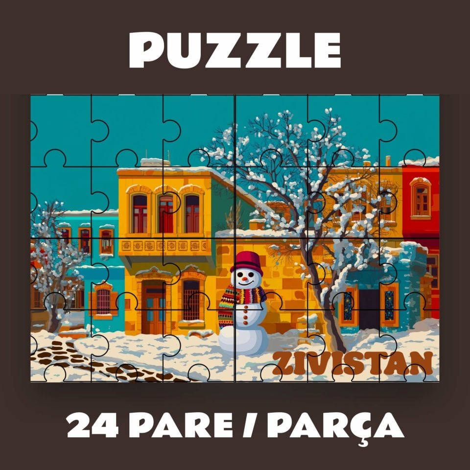 Pazil Bi Kurdî Zivistan Kış - Kürtçe Puzzle Yapboz (24 Pare/Parça - A5)
