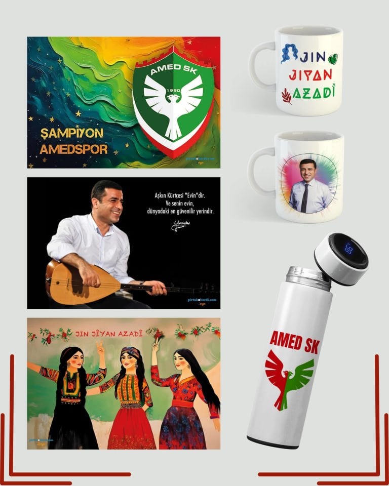 Amedspor Termos ve Posteri Selahattin Demirtaş Kupa ve Posteri - Jin Jiyan Azadi Kupa ve Posteri