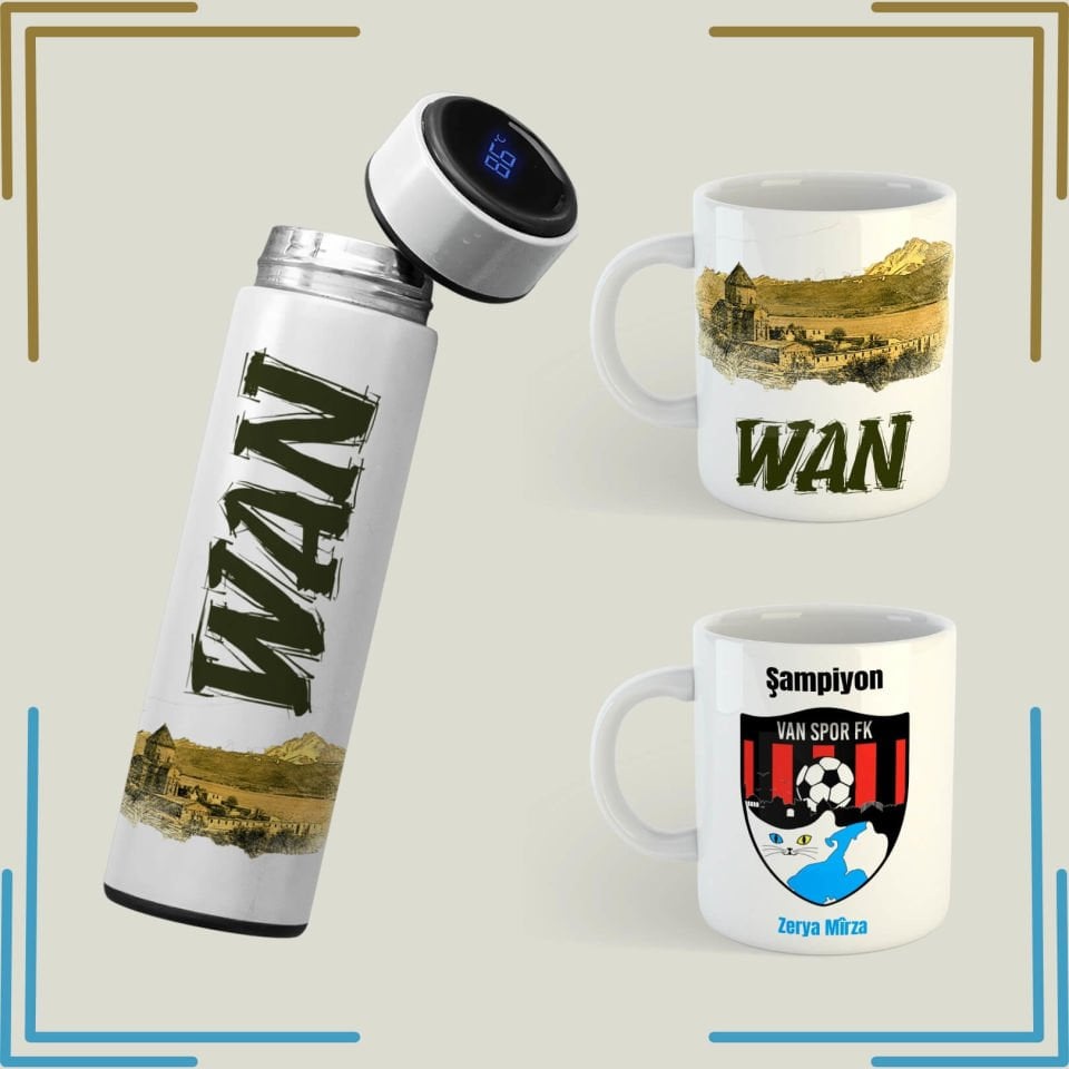 İsme Özel Van Spor Kupası - Wan Van Akdamar Kilisesi Resimli Kupa ve Termos