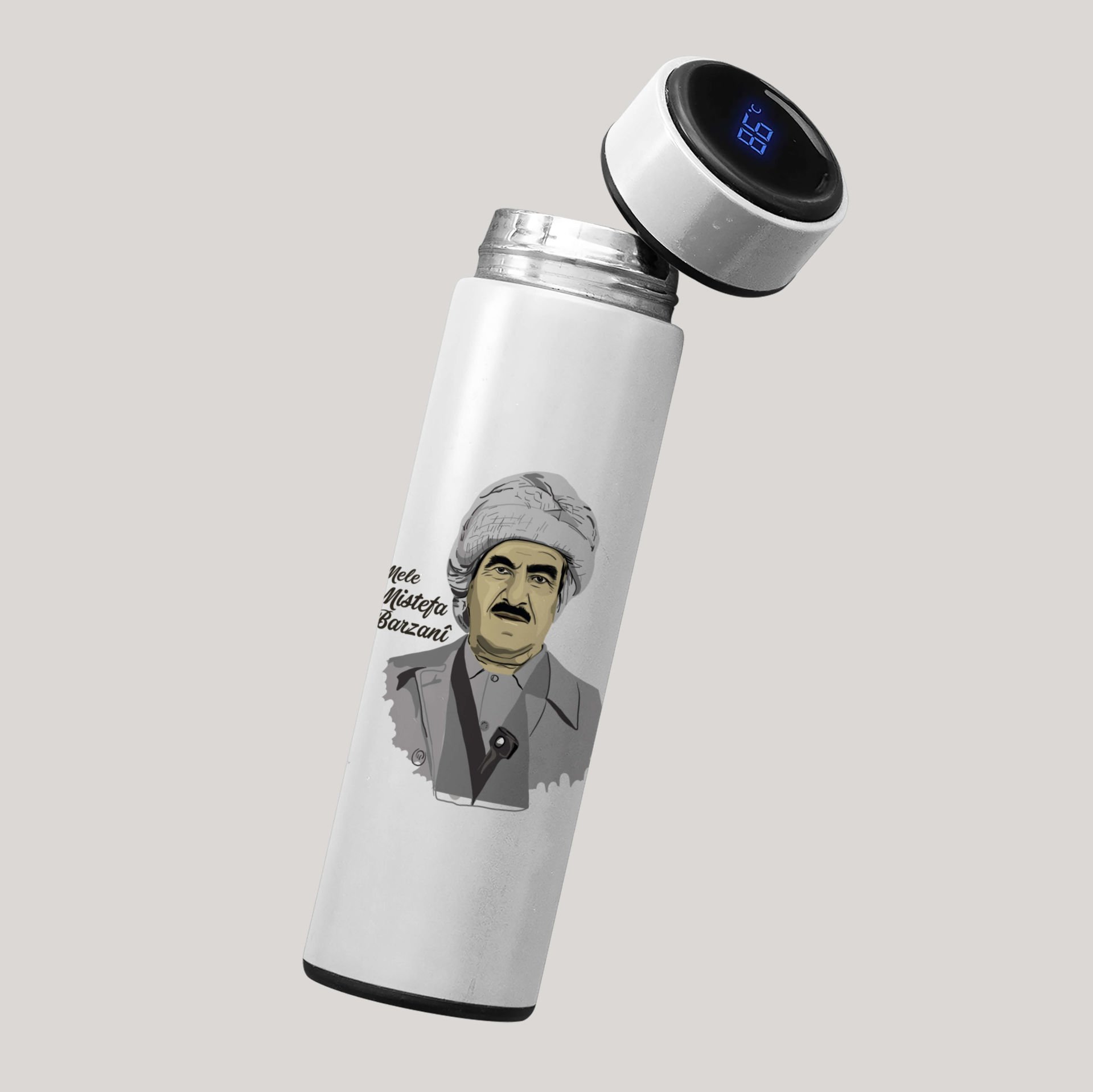 Termosa Mele Mistefa Barzani - Mele Mustefa Barzani Resimli Termos ve Matara