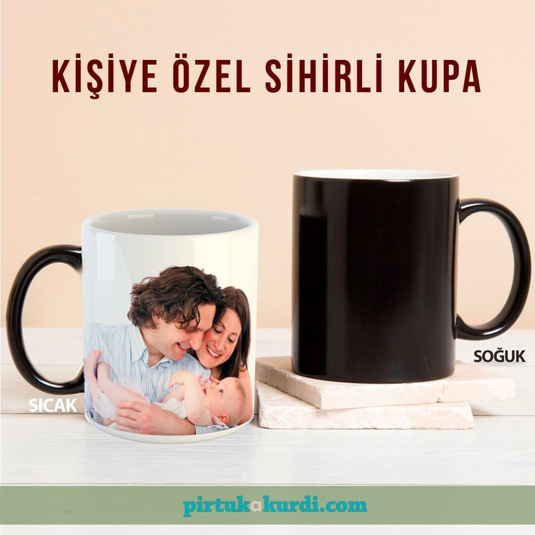 Kişiye Özel Resimli Sihirli Porselen Kupa - Resim Bastırma Kupası