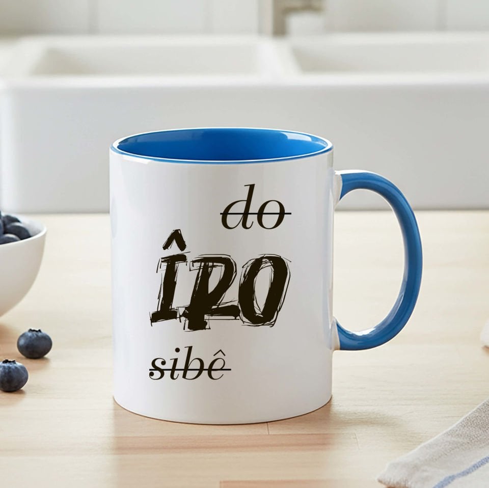 Kürtçe Do Îro Sibê Mavi Renkli Klasik Kupa Bardağı - Do Îro Sibê Mavi Renkli Klasik Kupa Bardak