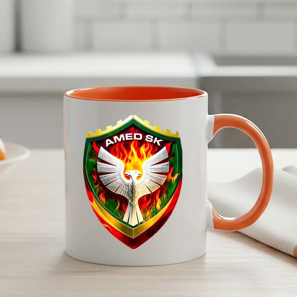 Amedspor Tasarımlı Turuncu Renkli Klasik Kupa Bardağı - Amed Spor Turuncu Renkli Klasik Kupa Bardak