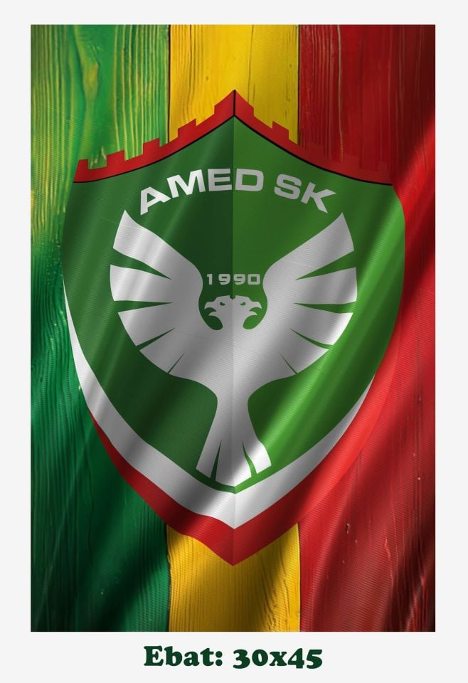 Amedspor Tasarımlı Bayrak - Amed Spor Bayrağı 30x45