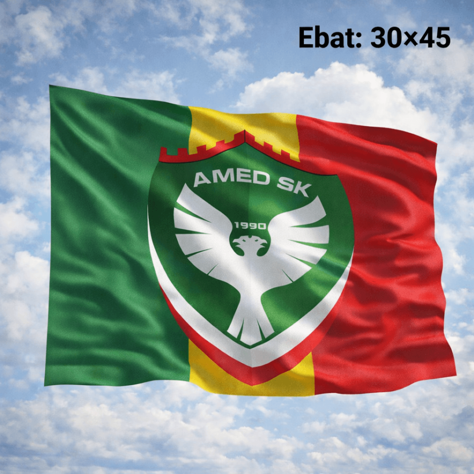 Amedspor Tasarımlı Bayrak - Amed Spor Bayrağı 30x45