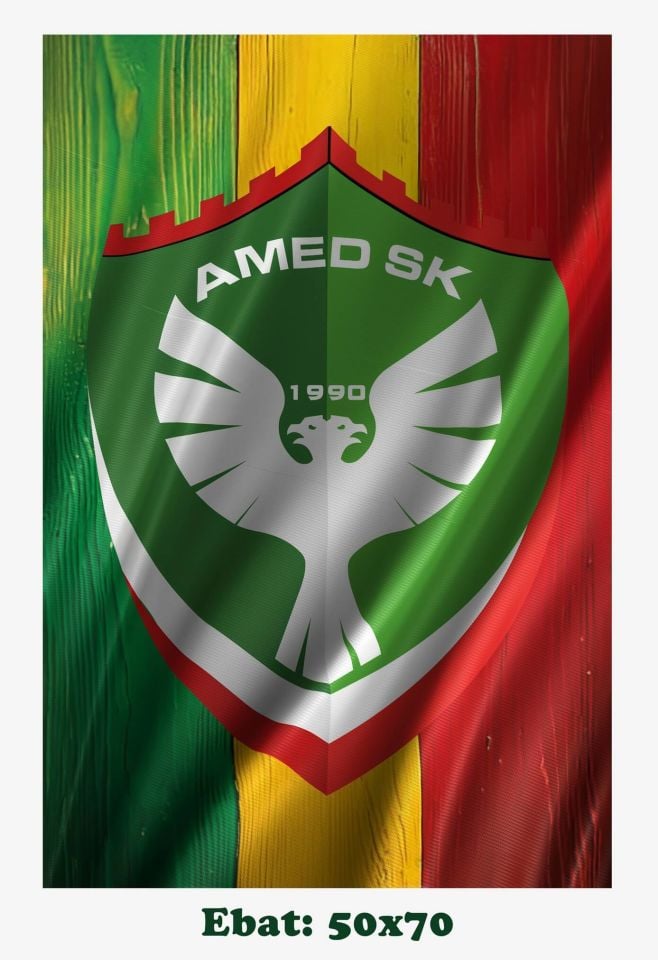 Amedspor Tasarımlı Bayrak - Amed Spor Bayrağı 50x70