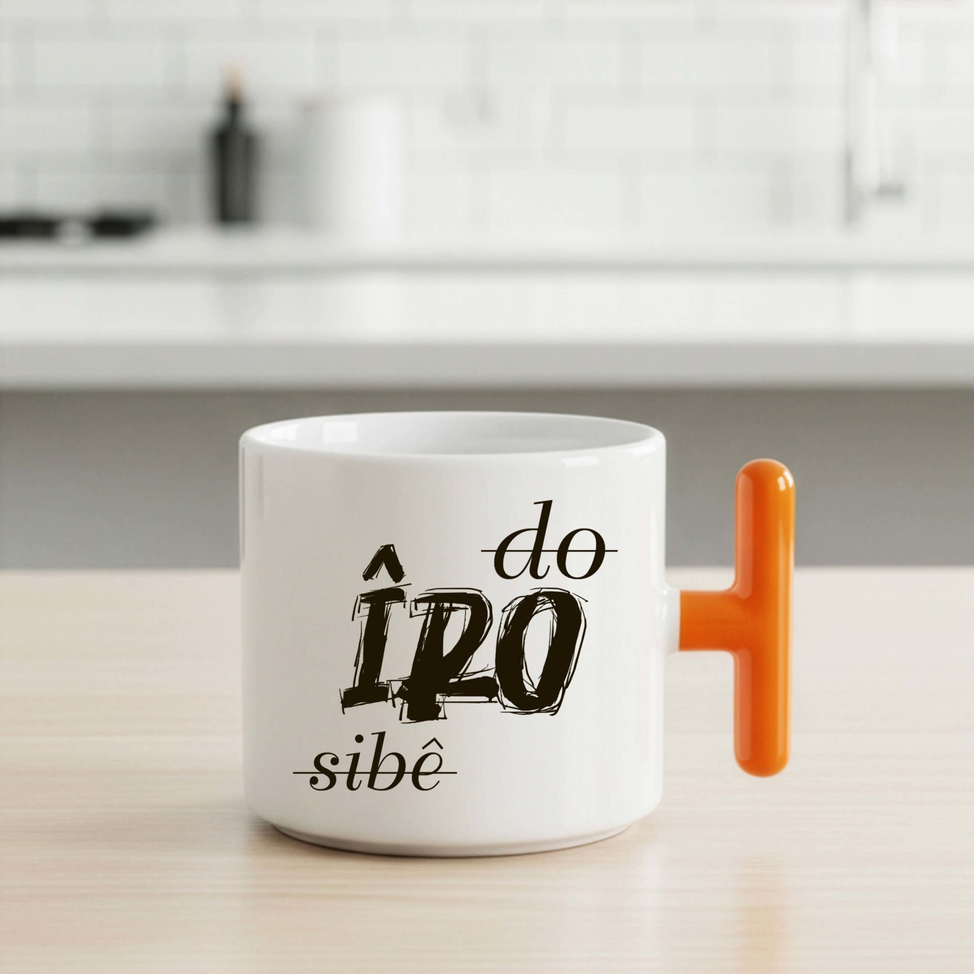 Kürtçe Do Îro Sibê Tasarımlı Turuncu Renkli T Kupa Bardak - Do Îro Sibê Yazılı T Kupası
