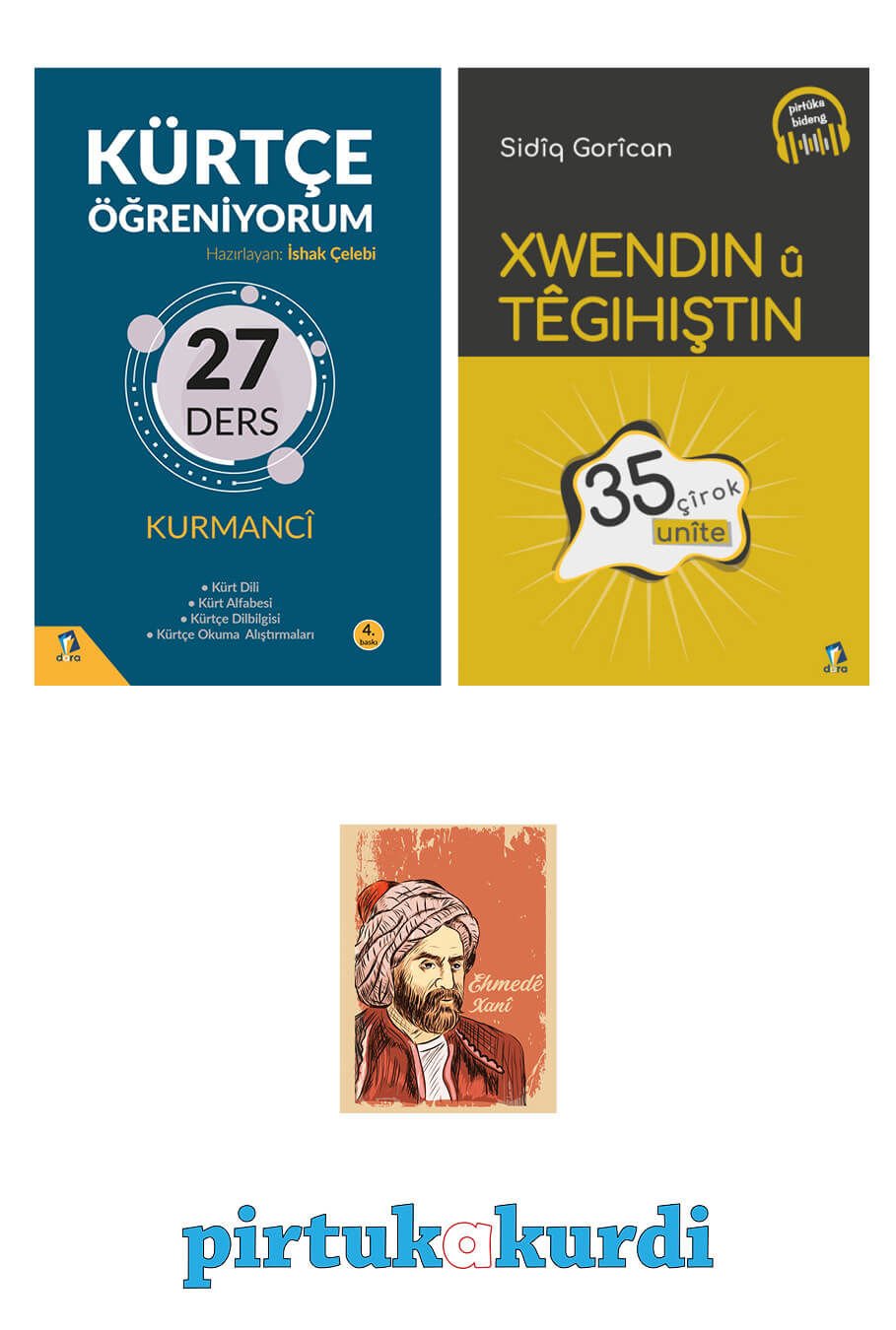 Kürtçe Öğrenme Seti - Kürtçe Öğreniyorum - Xwendin û Têgihiştin 35 Unîte - Defterli Seti