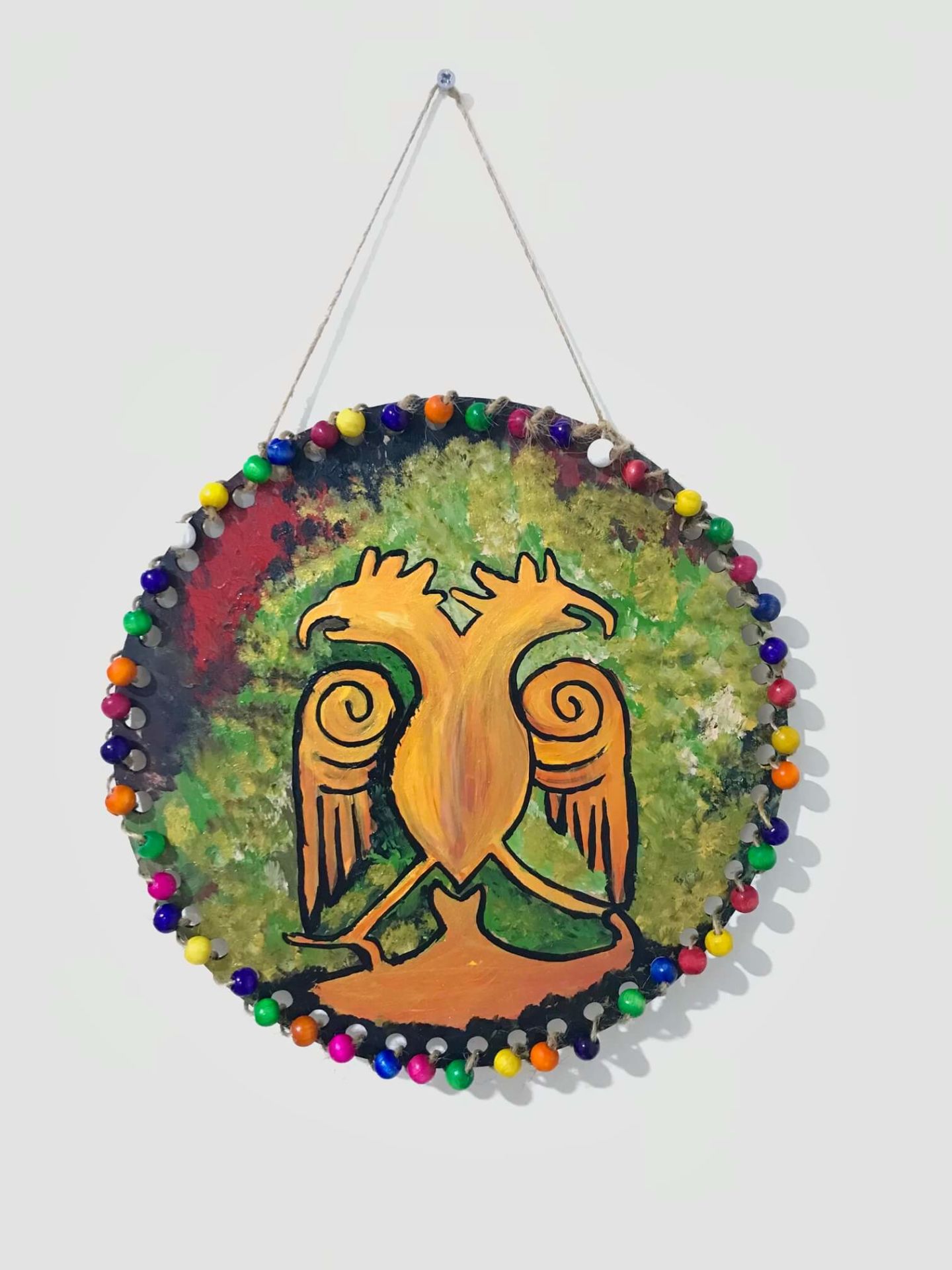 Çift Başlı Kartal Tasarımlı El İşlemeli Kapı Süsü