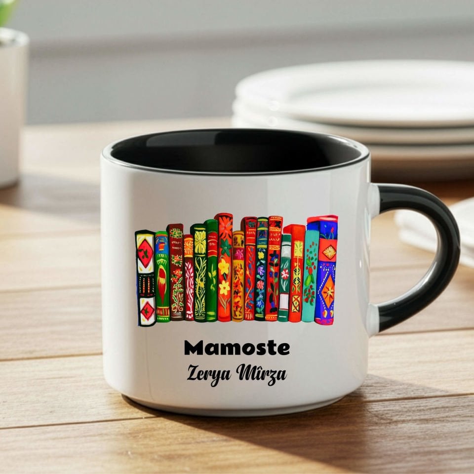 İsme Özel Kürtçe Mamoste Siyah Renkli Nescafe Kupa Bardağı - İsme Özel Kürtçe Öğretmenler Günü Nescafe Kupası