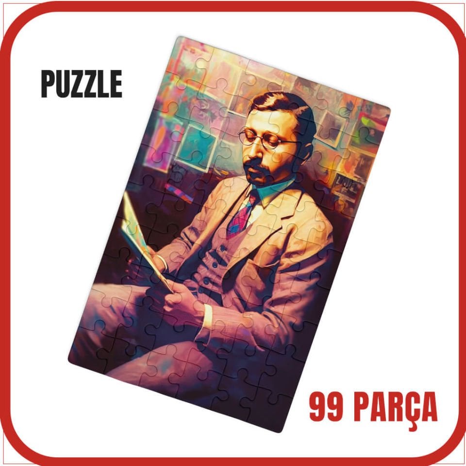 Pazil Bi Kurdî Mir Celadet Bedirxan  - Kürtçe Puzzle Yapboz (99 Pare/Parça - A4)